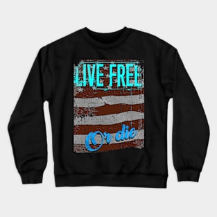 Live Free American Flag Crewneck Sweatshirt